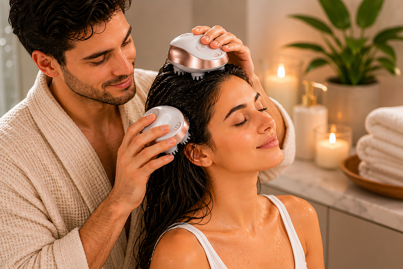 Luxury scalp massage experience